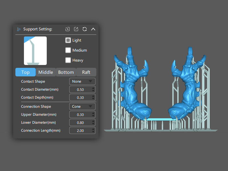 add Light supports to claws