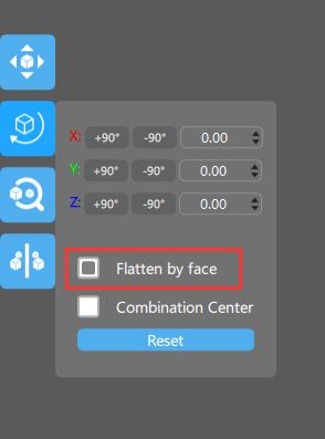 flatten by face option