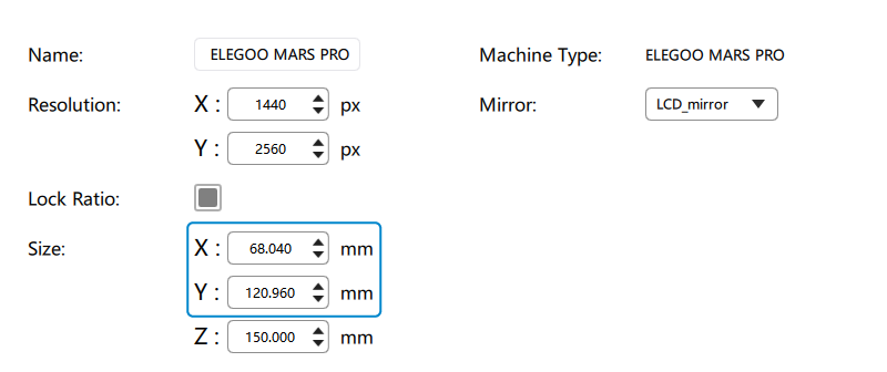 print size