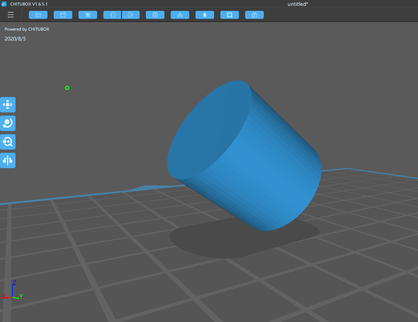 reorient the part by moving the mouse in X/Y/Z direction